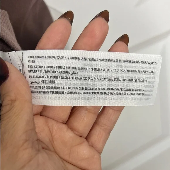 Abercrombie & Fitch Brown Crop Tank Ribbed High Neck Y2K Medium - Picture 5 of 6